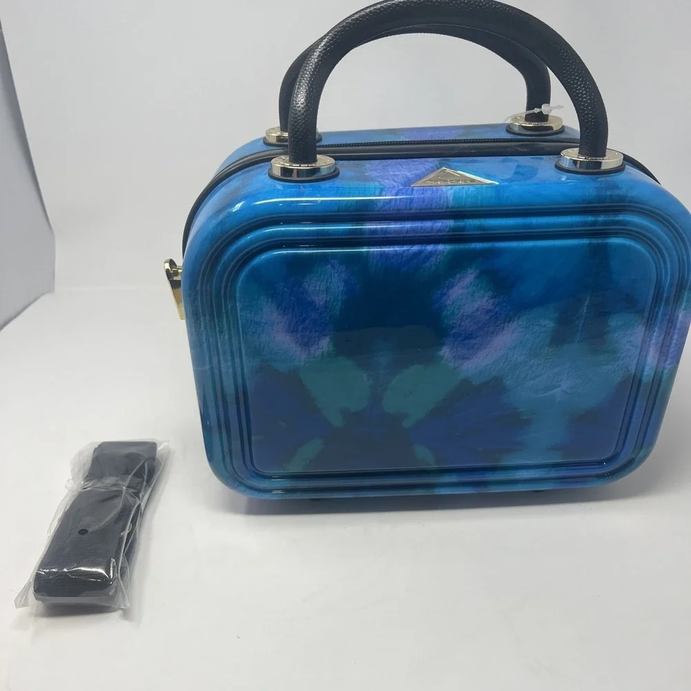 Triforce Hardside Beauty Case w/ Removable Interior Blue Watercolor NWT W/strap